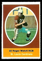 1972 Sunoco Stamps      549     Roger Wehrli